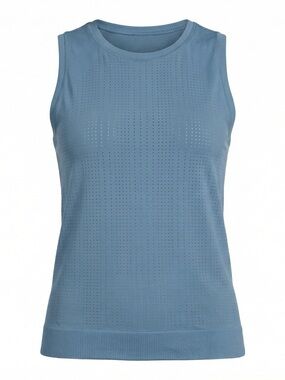 Athleta Women Slate Blue Small In Motion Seamless Perforated Tank Top Athletic